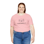 Social Battery Low T-Shirt — Minimal Camping Nature Graphic Introvert Tee