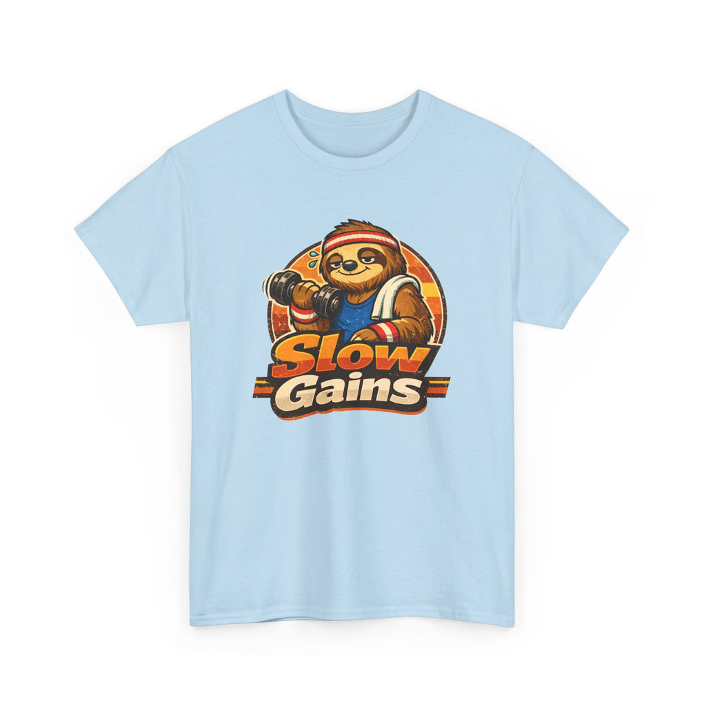 Slow Gains T-Shirt — Funny Sloth Gym Tee