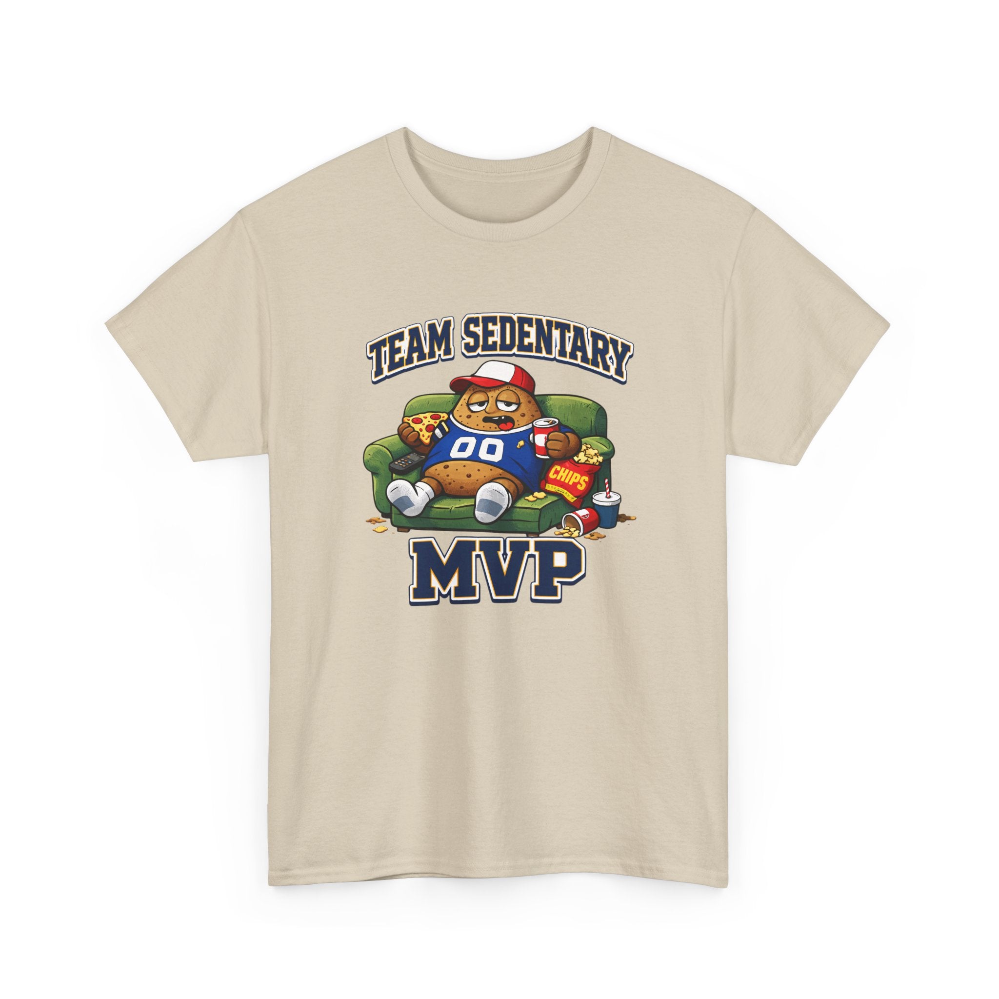 Funny Sports Fan Couch Potato 'Team Sedentary MVP' T-Shirt — Lazy Couch MVP Tee