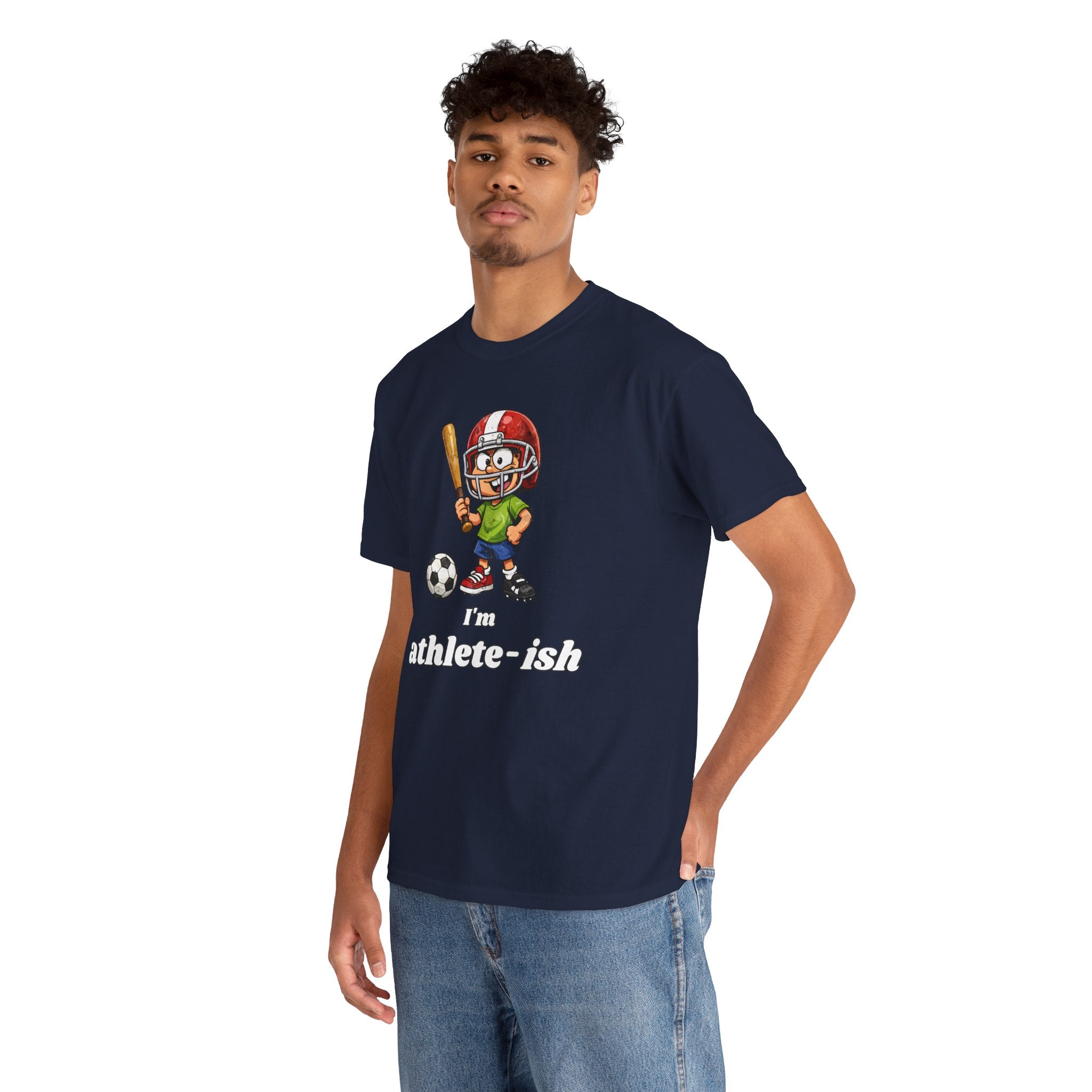 "I'm Athlete-ish" Sports Cartoon T-Shirt — Funny Sports Fan Graphic Tee