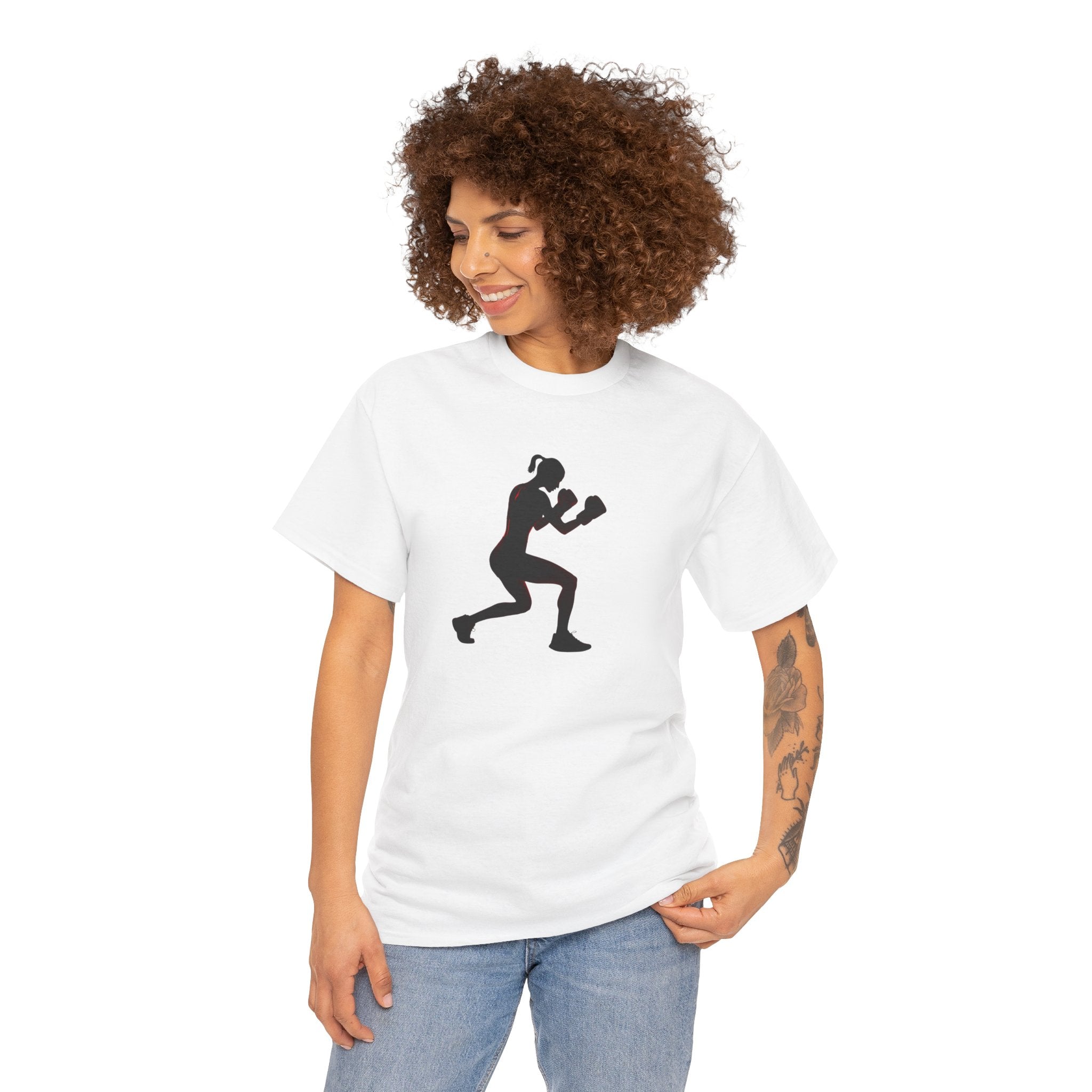 Boxing Silhouette T-Shirt — Women's Boxer Workout Tee