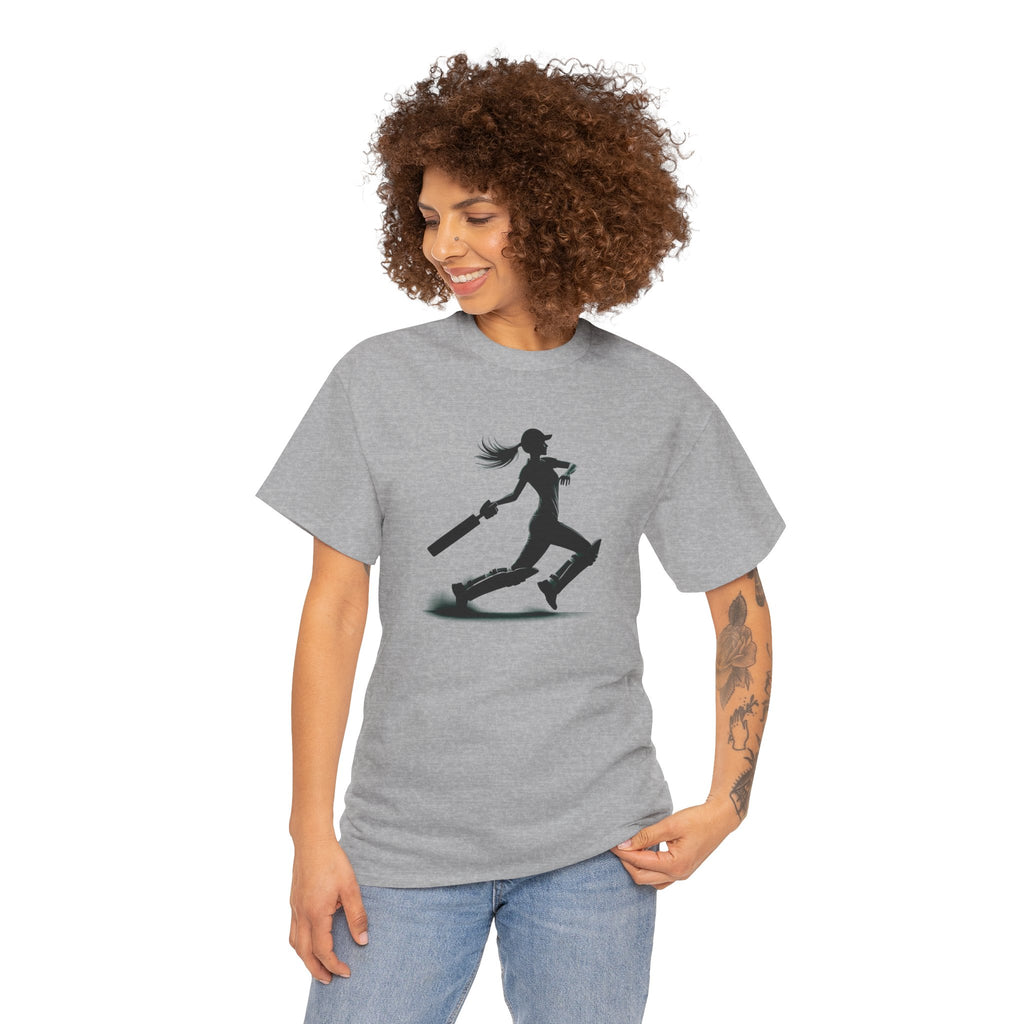 Woman Cricket Batter Silhouette T-Shirt