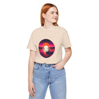 Sunset Fishing T‑Shirt — Retro Ocean Silhouette Tee Woman Fishing