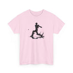 Cricket Silhouette Tee — Batter Hitting Ball Graphic Shirt