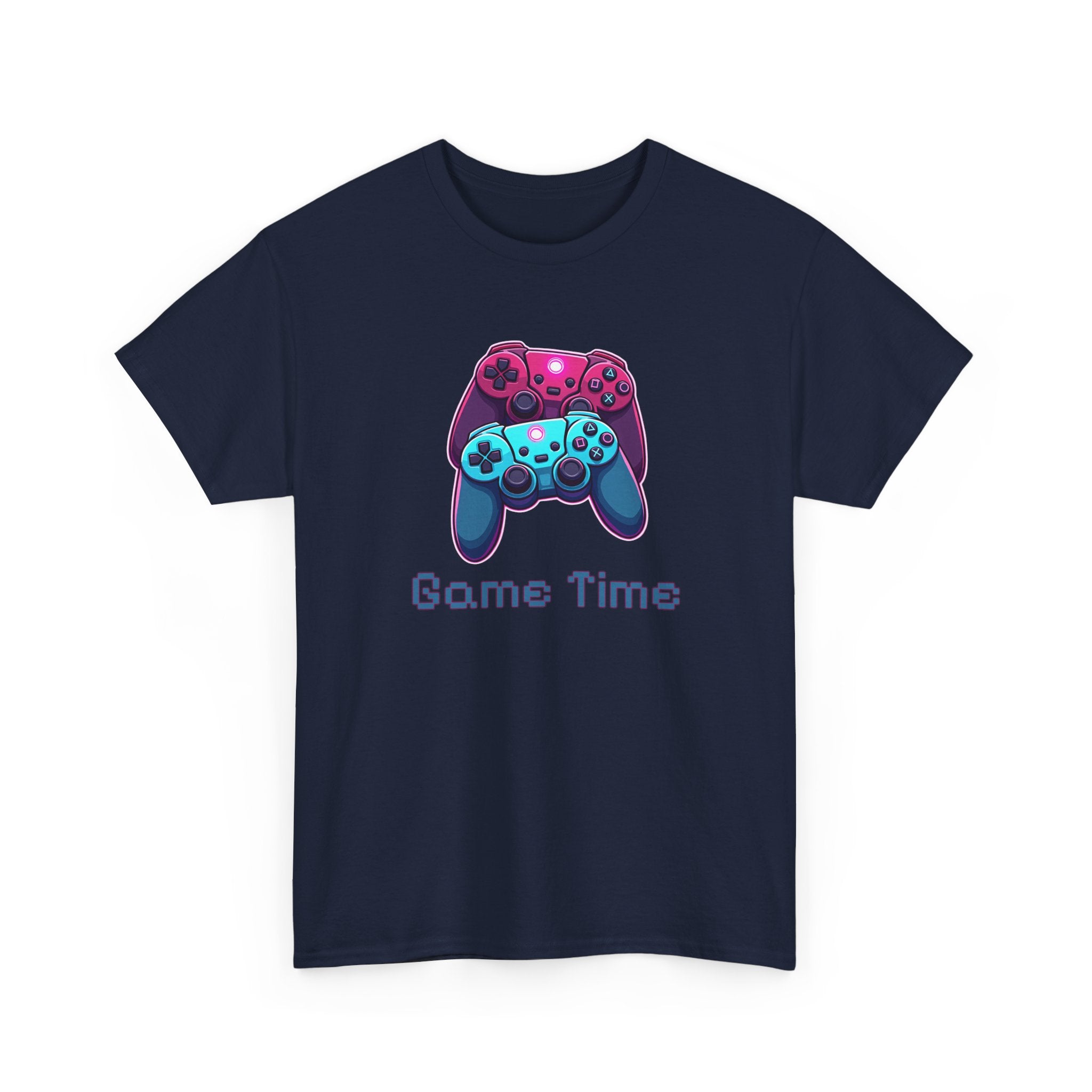 Gaming Tee - 'Game Time' Dual Controllers Graphic Shirt for Gamers