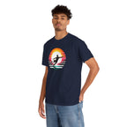 Football Soccer Silhouette Tee — Retro Sunset Soccer T-Shirt