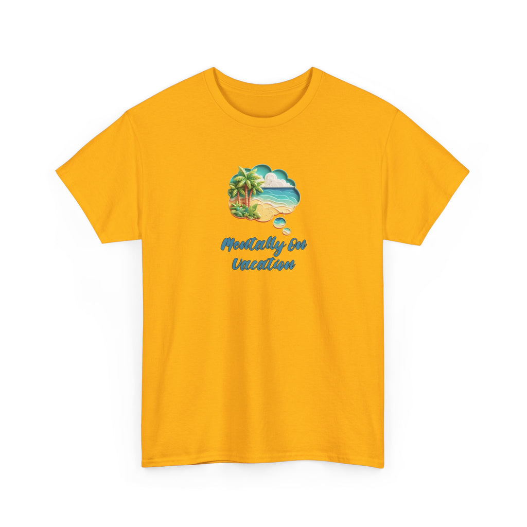 T-Shirt Vacation Vibes — "Mentally On Vacation" Beach Graphic Tee