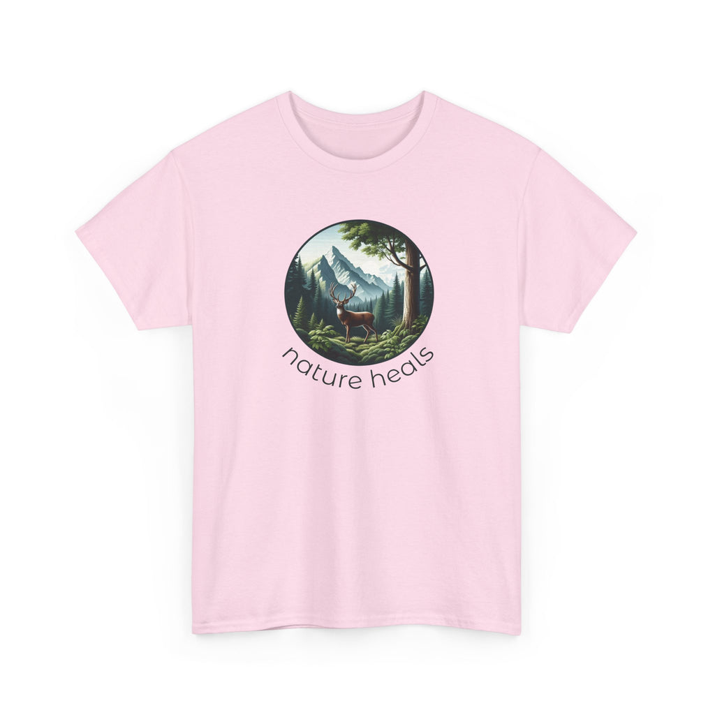 Nature Heals T-Shirt — Scenic Mountain Forest Graphic Tee