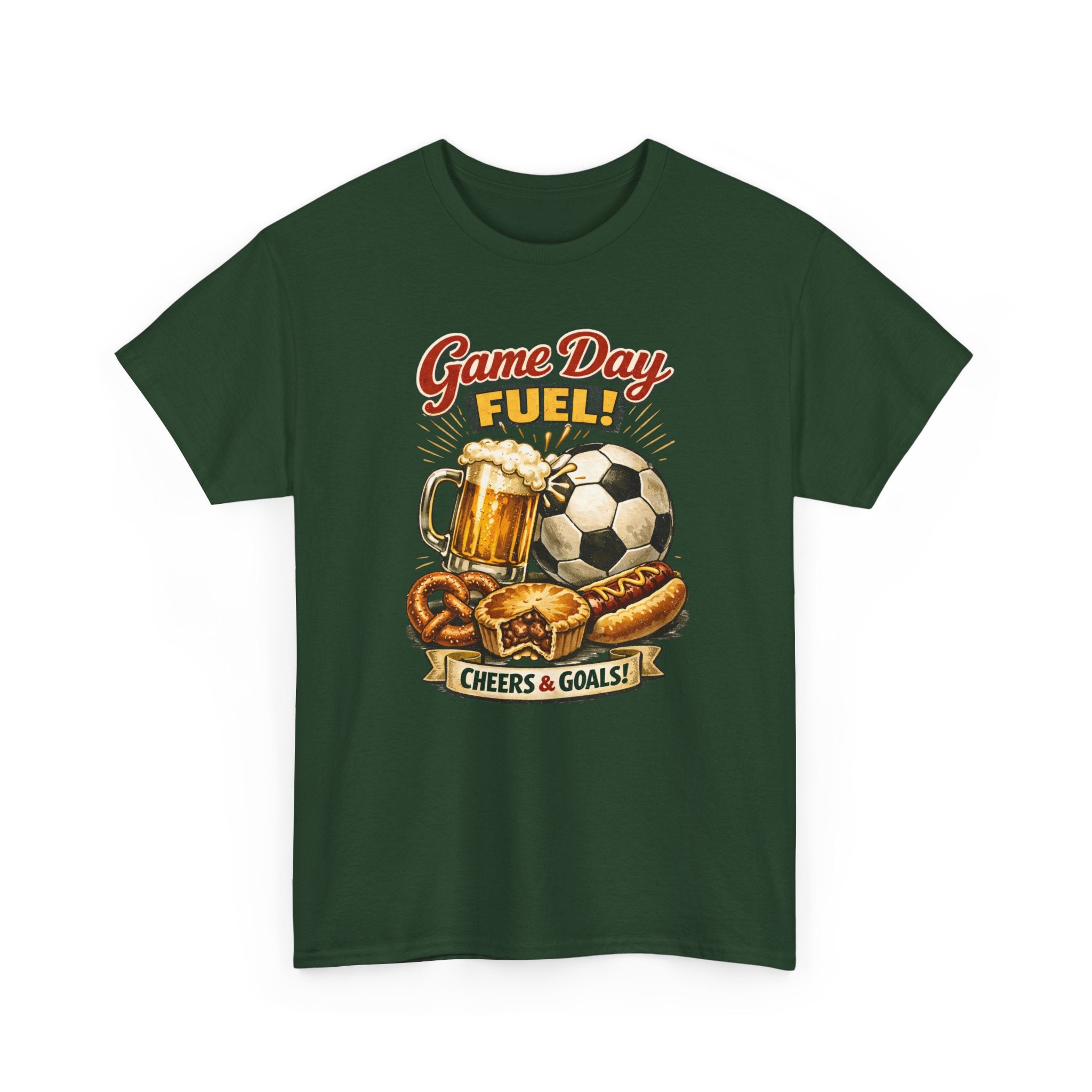 Game Day Fuel Soccer T-Shirt — Cheers & Goals Snack & Beer Graphic Tee