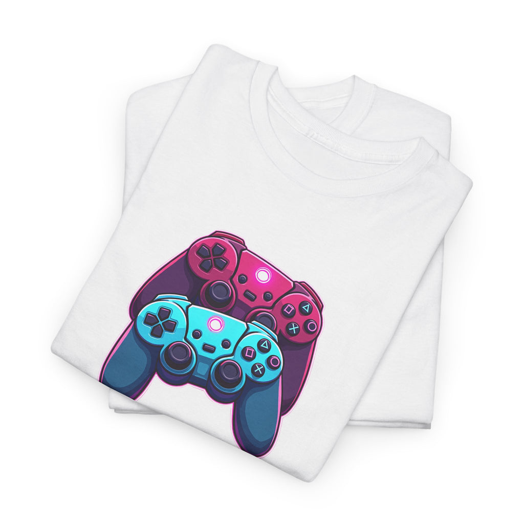 Gaming Tee - 'Game Time' Dual Controllers Graphic Shirt for Gamers