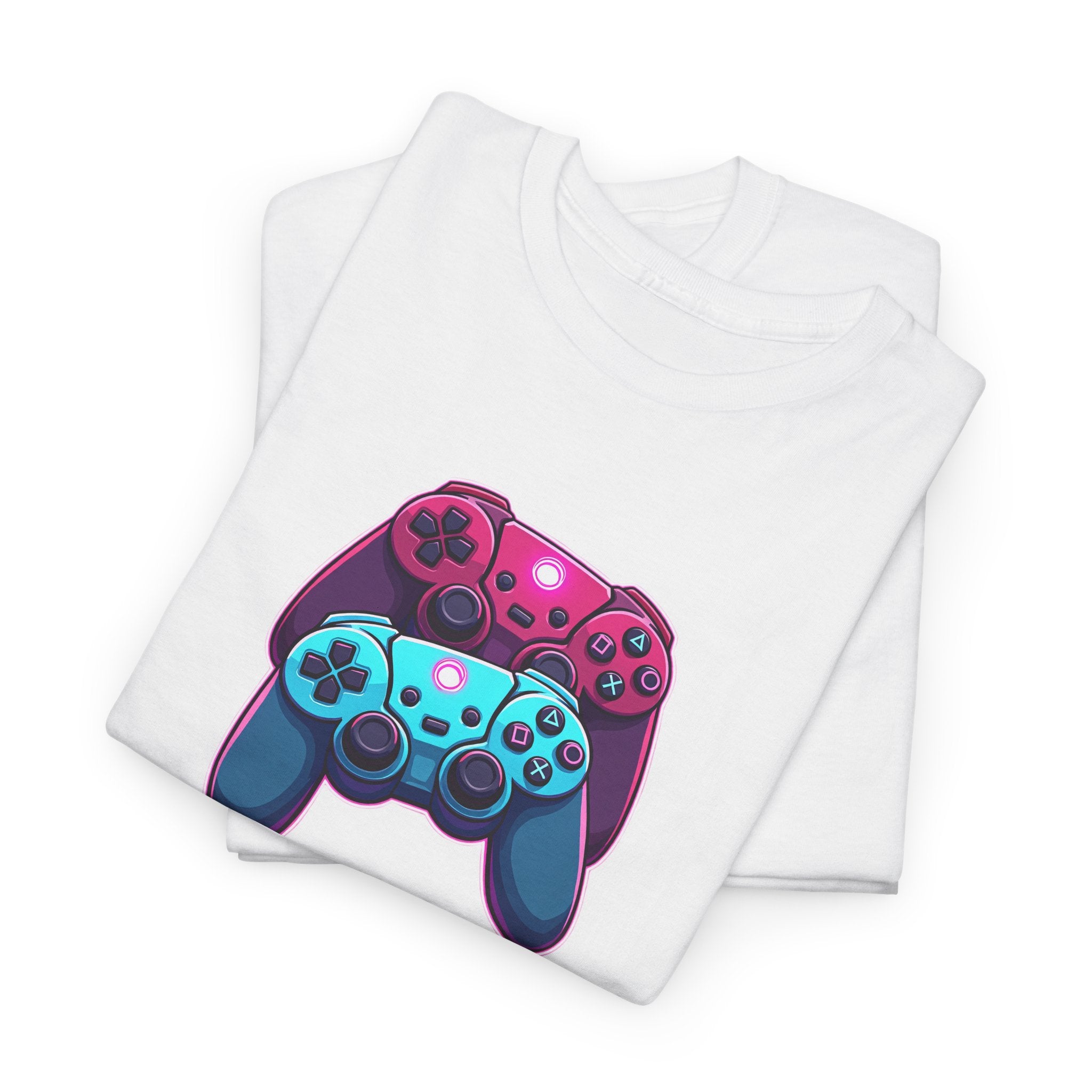 Gaming Tee - 'Game Time' Dual Controllers Graphic Shirt for Gamers