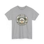 Gray t-shirt with a graphic design and text 'type 2 fun enthusiast' on a white background