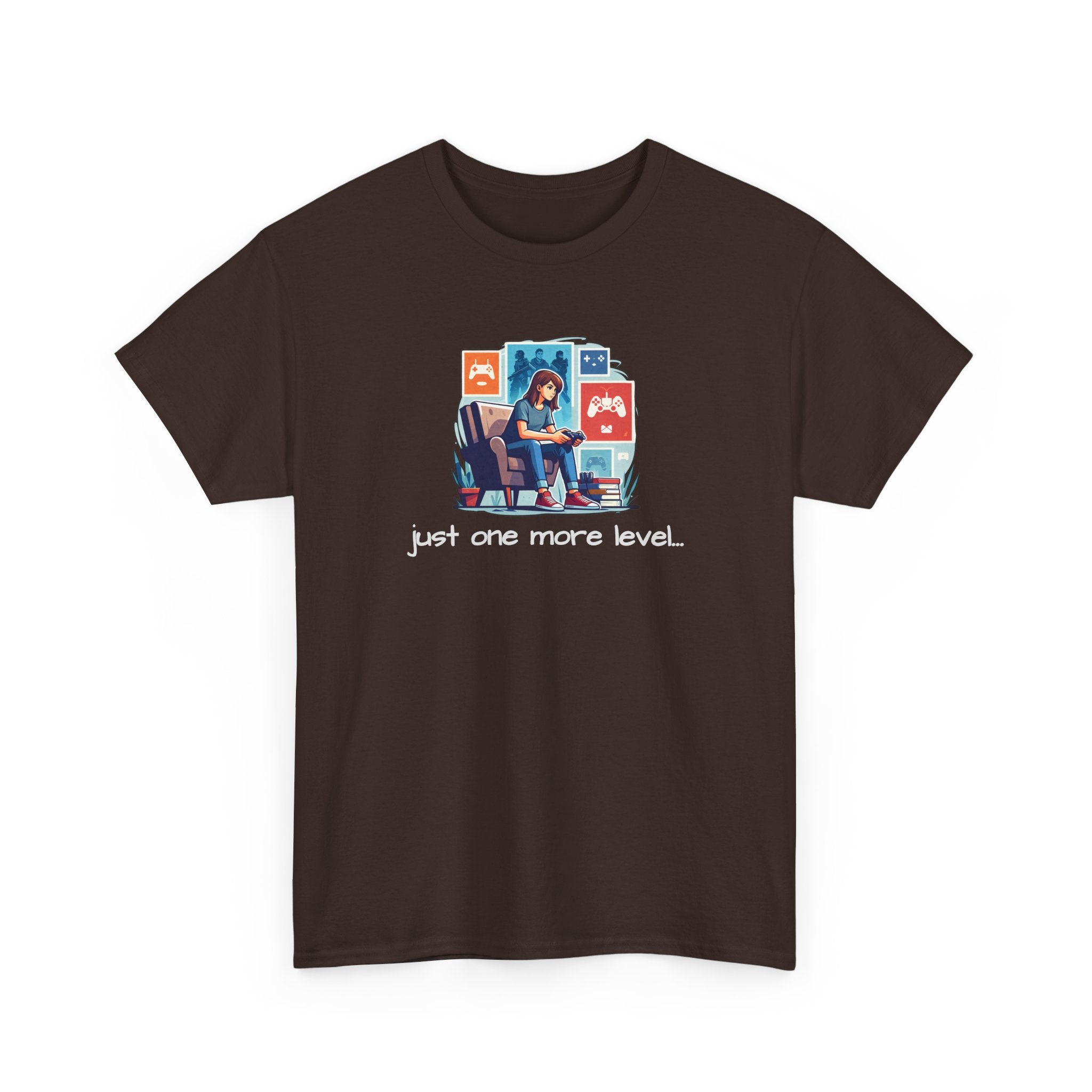 Girl Gamer Arcade T‑Shirt — "Just One More Level" Retro Video Game Tee