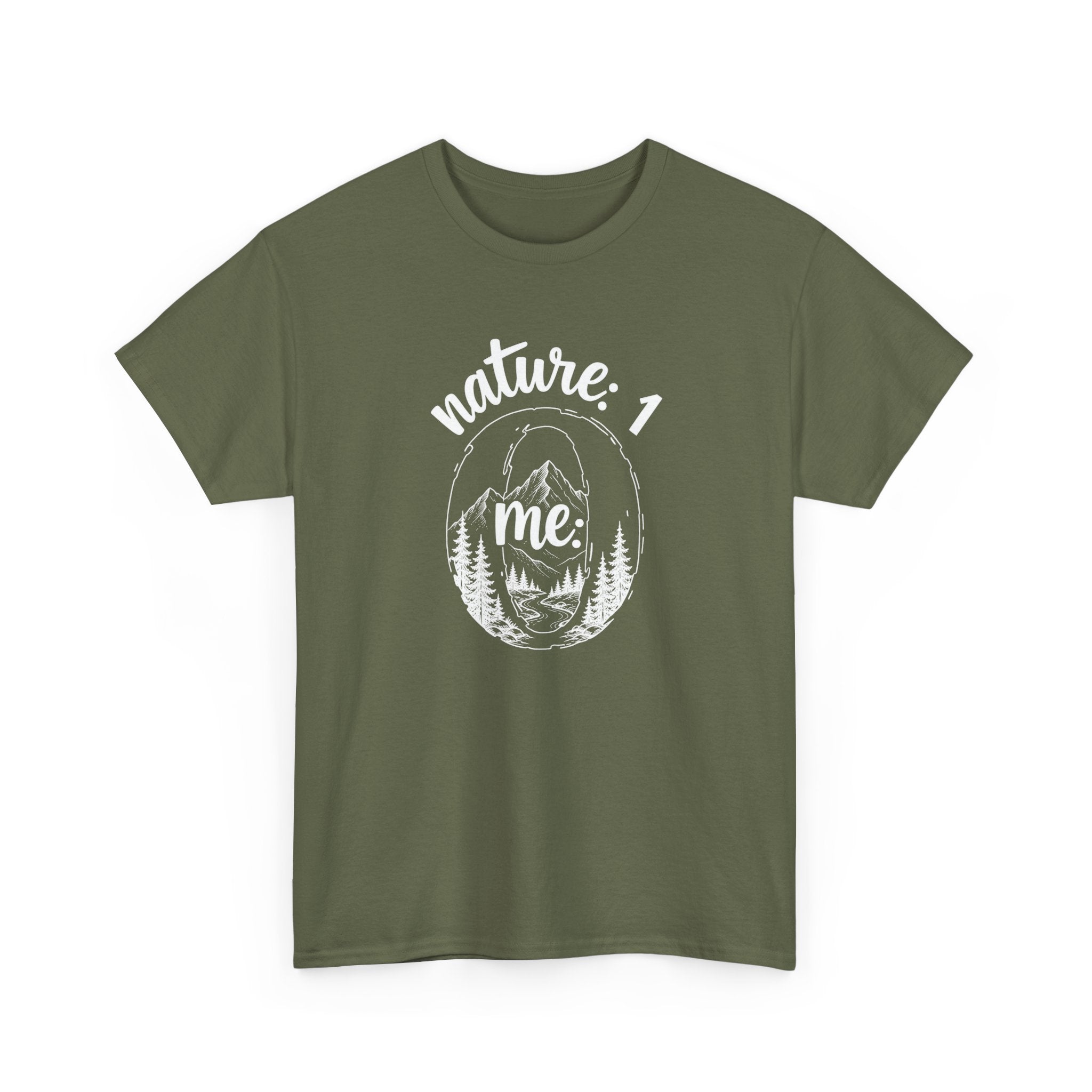 Nature 1 Me 0 T-Shirt — Funny Outdoor Adventure Graphic Tee