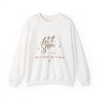 let it snow christmas carol song in gold and red lettering with snowflake music note