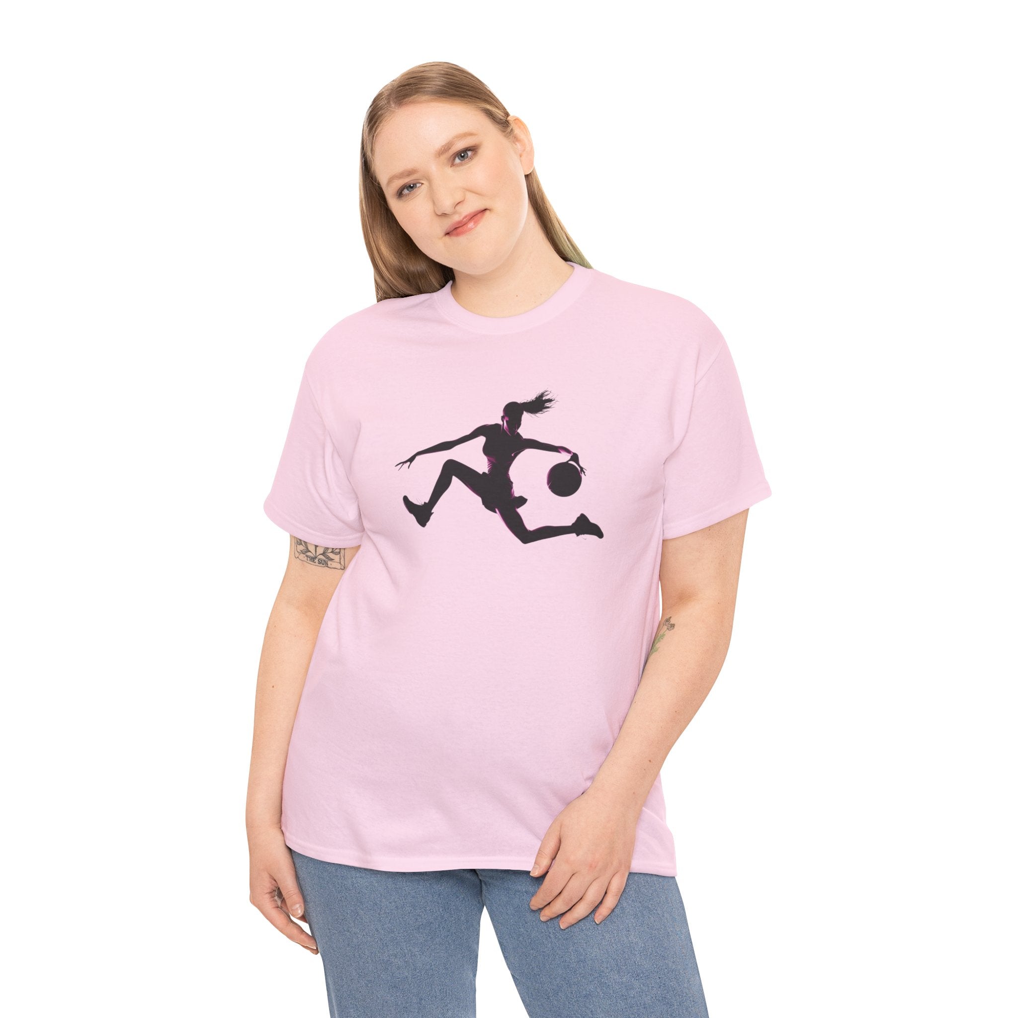 Basketball Player Silhouette T-Shirt — Dynamic Graphic Tee for Basketball Fans