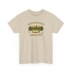Adventure Awaits T-Shirt — Vintage Mountain Canoe Graphic Tee