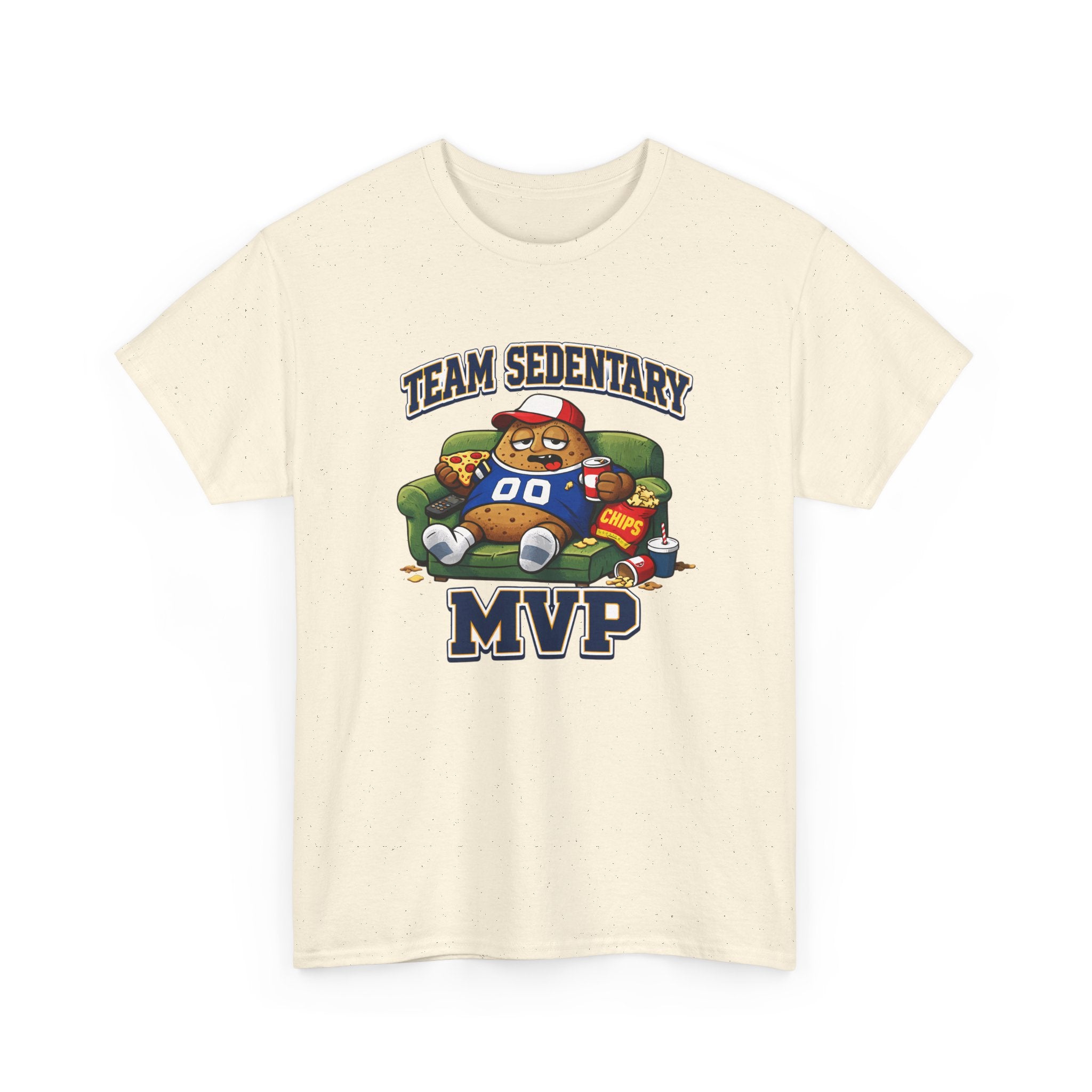 Funny Sports Fan Couch Potato 'Team Sedentary MVP' T-Shirt — Lazy Couch MVP Tee