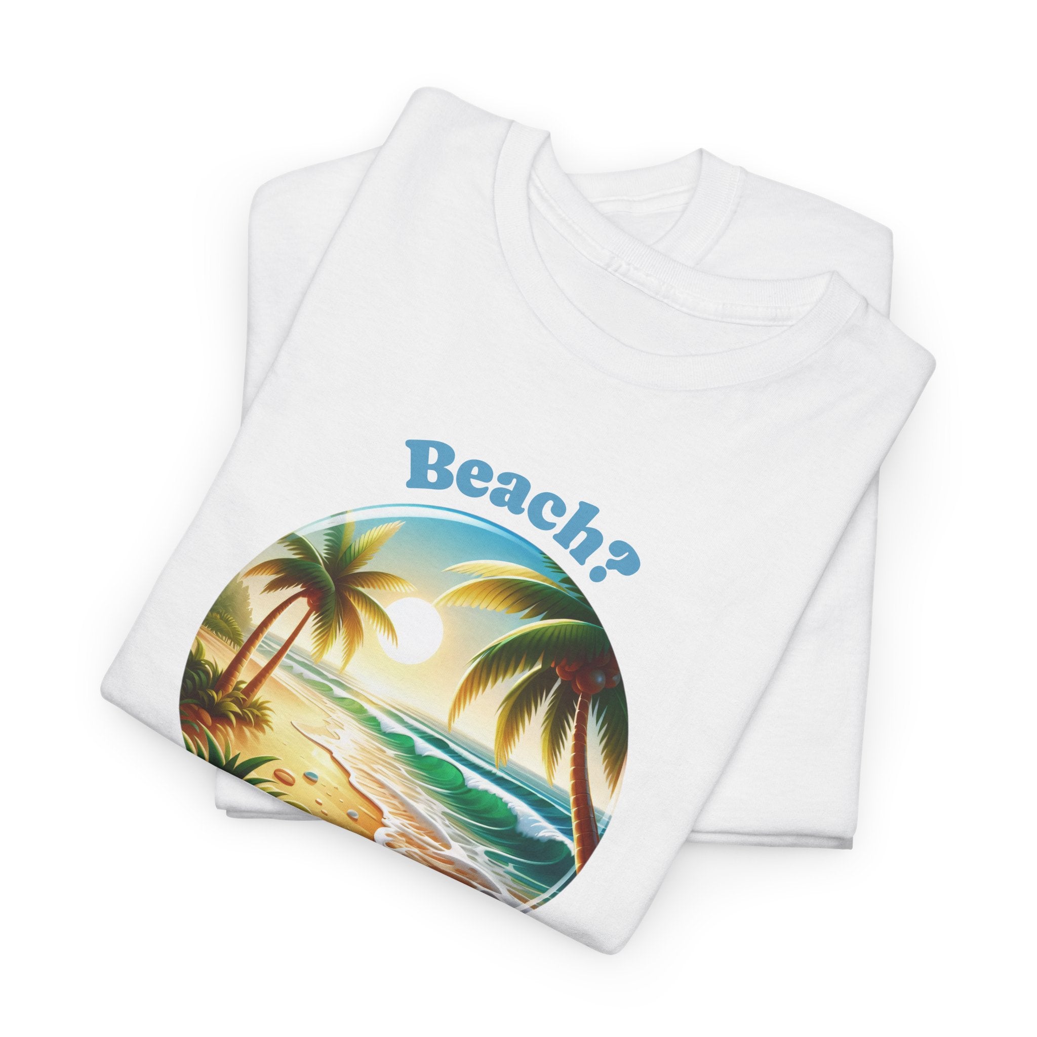 Beach? Shell Yeah! Tropical Sunset Summer Beach T-Shirt