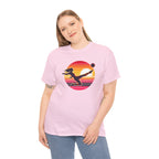 Football Soccer Silhouette Tee — Retro Sunset Football T-Shirt