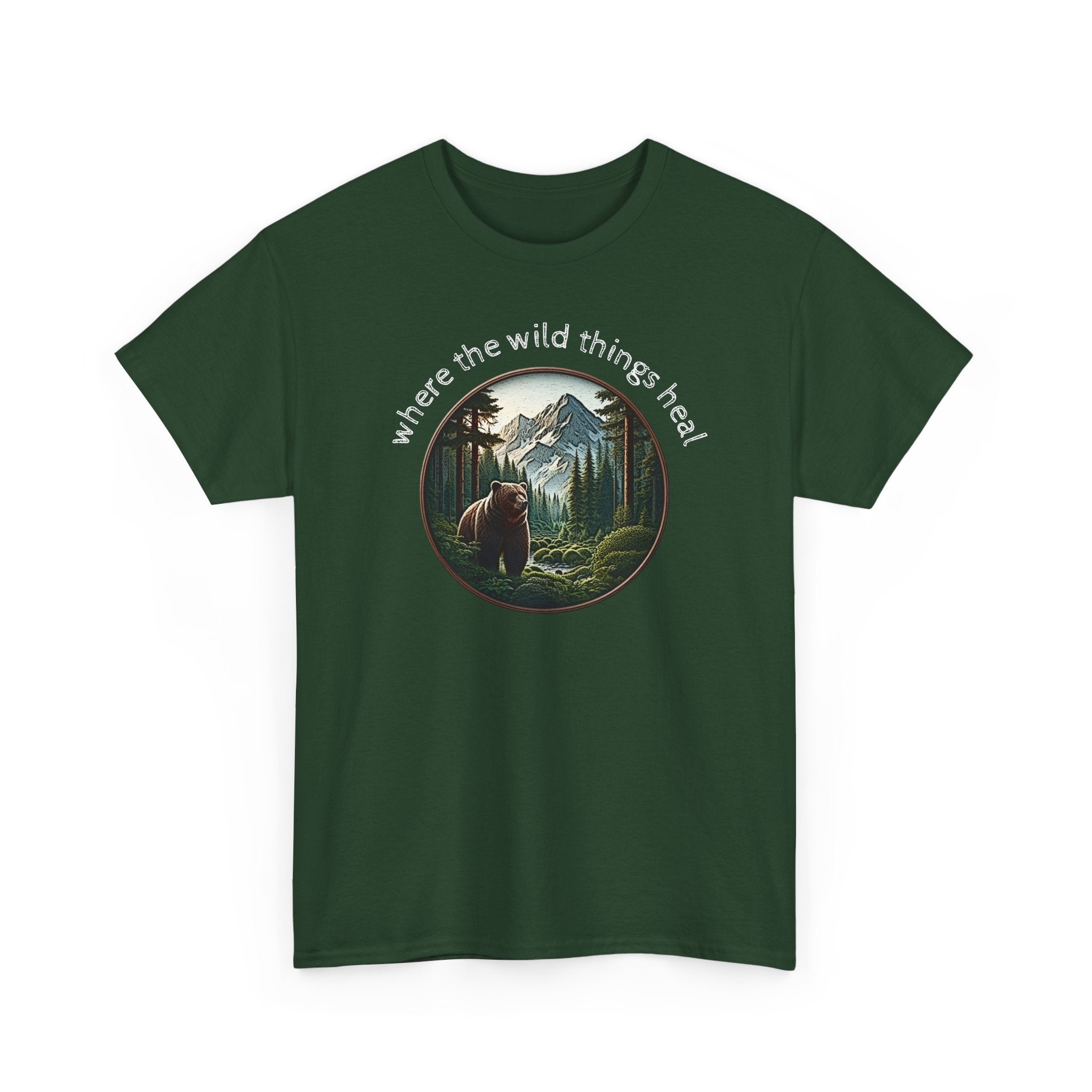 Where the Wild Things Heal - Outdoor Meditation T-Shirt