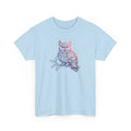 Owl Sketch Tee – Delicate Floral Line Art Graphic T-Shirt