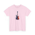 Guitar Splash T‑Shirt — Watercolor Electric Bass Guitar Music Tee