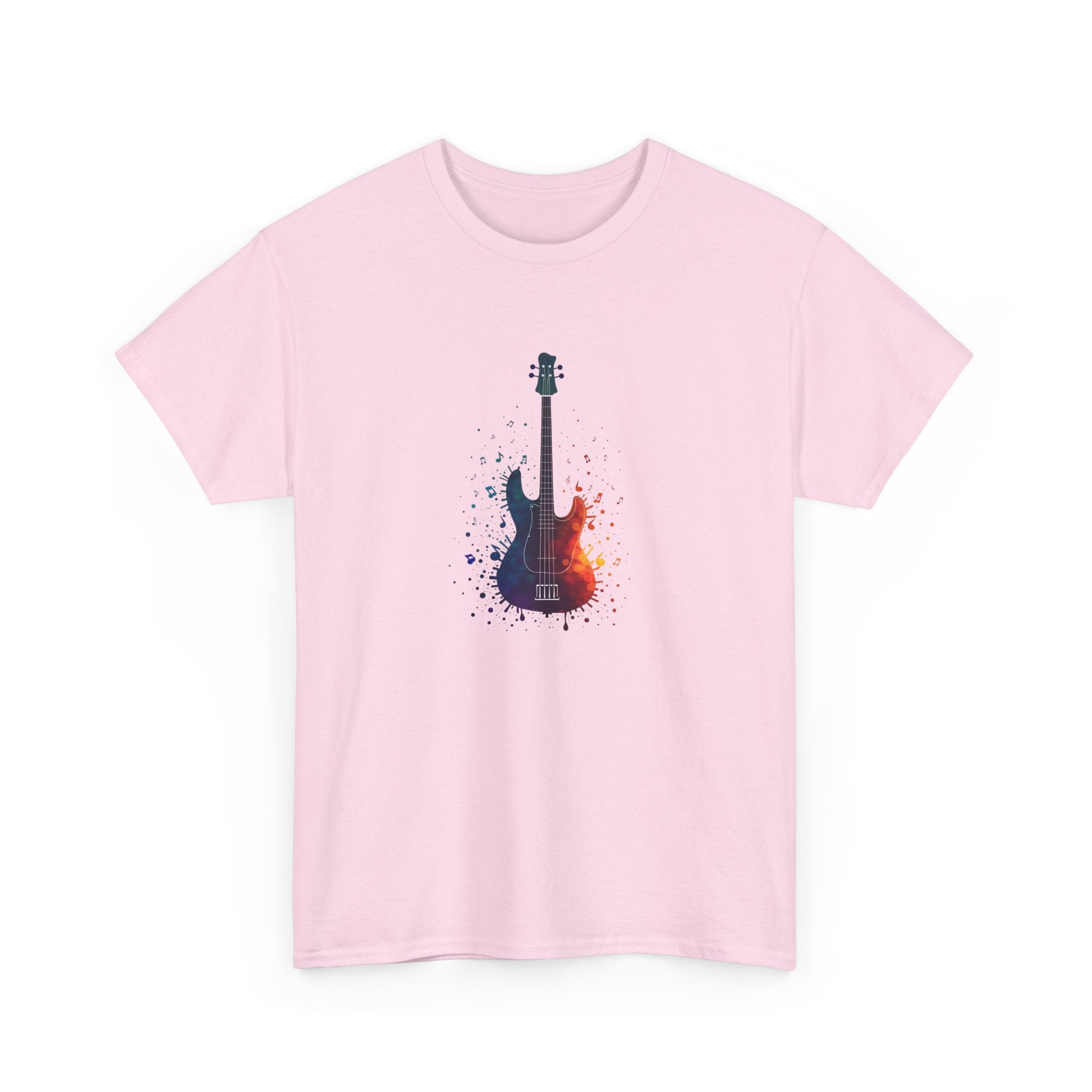 Guitar Splash T‑Shirt — Watercolor Electric Bass Guitar Music Tee