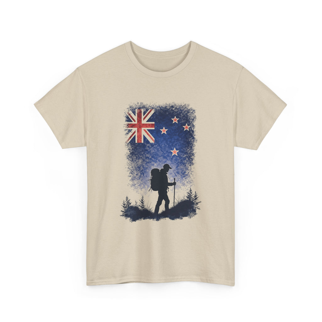 New Zealand Hiker T-Shirt — Hiking Silhouette Tee