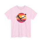 Football Soccer Silhouette Tee — Retro Sunset Football T-Shirt