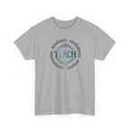 Teacher Inspirational Tee — "Teach" with Kindness, Confidence, Respect & Compassion