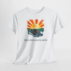 Running Tee — "Just One More Mile" Sunrise Graphic Shirt