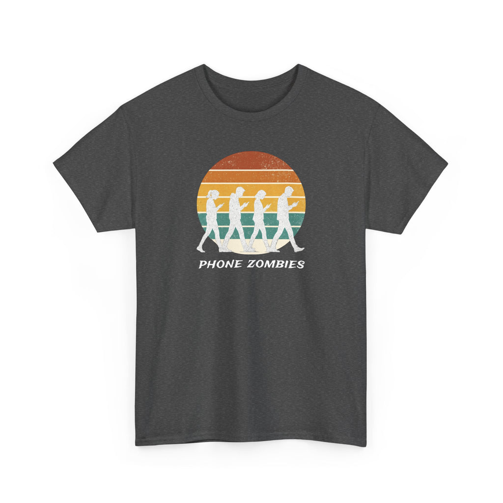 Retro Walking Silhouette T‑Shirt - Smartphone Zombies