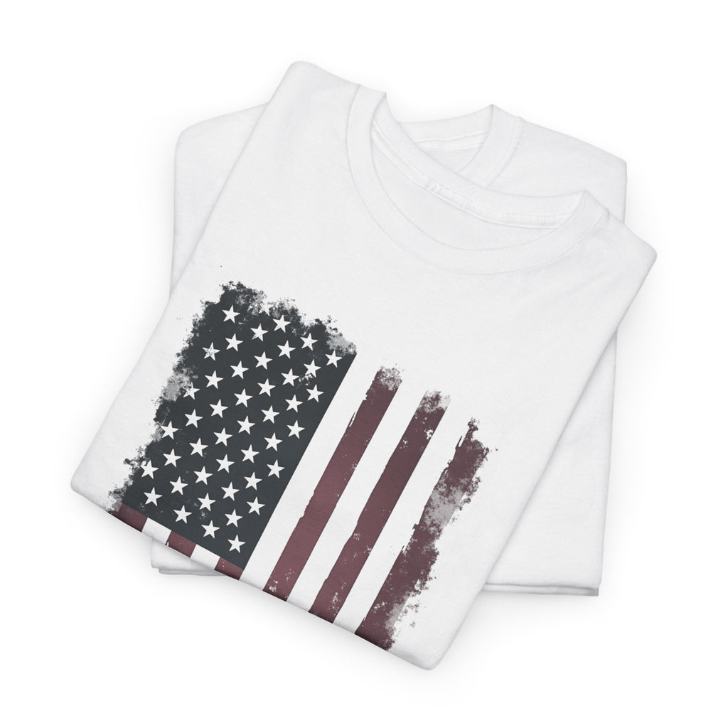 Patriotic Hiker T-Shirt — American Flag Silhouette Tee