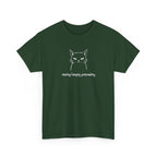 Funny Cat Face T-Shirt — 'Resting Hangry Personality' Minimalist Graphic Tee