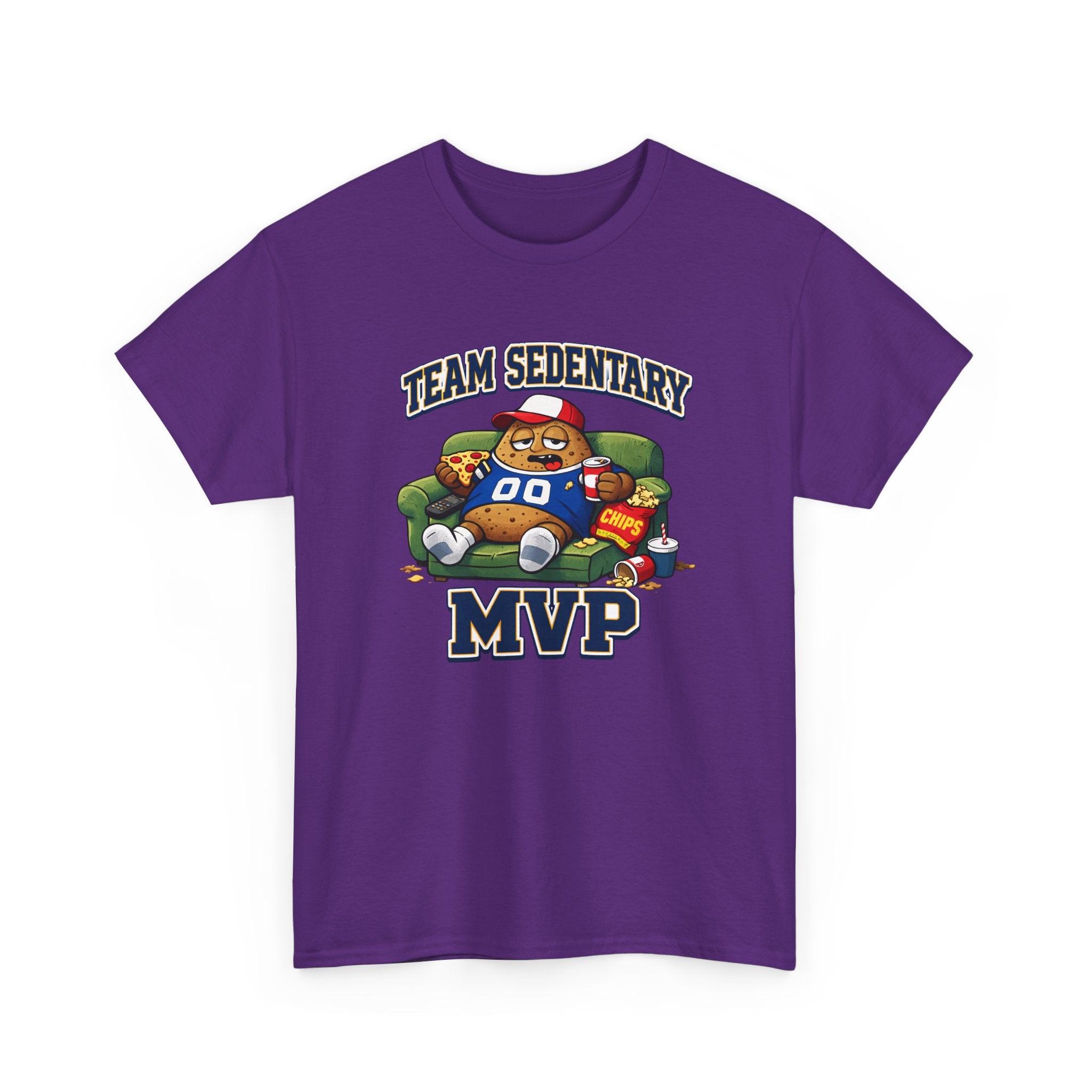 Funny Sports Fan Couch Potato 'Team Sedentary MVP' T-Shirt — Lazy Couch MVP Tee