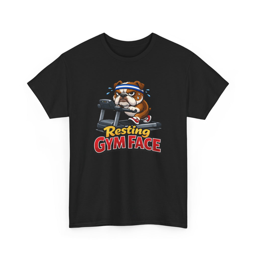 Resting Gym Face T-Shirt — Funny Bulldog Workout Tee