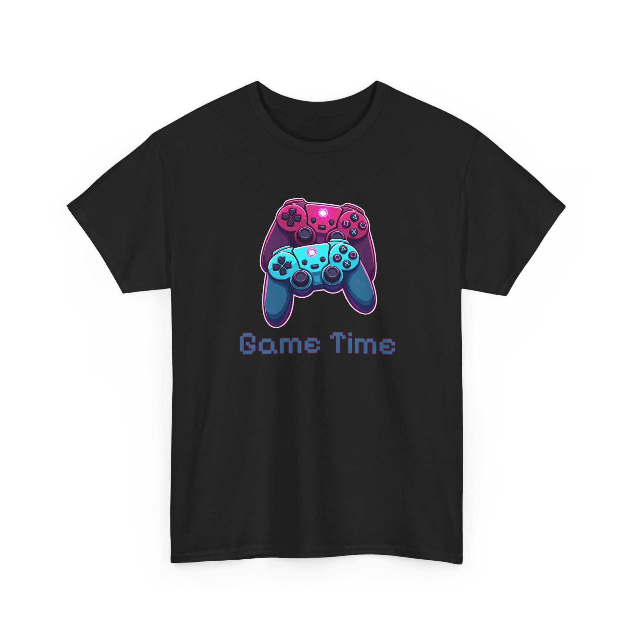Gaming Tee - 'Game Time' Dual Controllers Graphic Shirt for Gamers