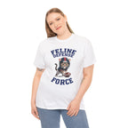 Feline Defense Force T-Shirt — Cute Football Cat Tee for Cat Lovers & Sports Fans