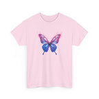 Butterfly Graphic Tee — Pink & Blue Watercolor Butterfly Shirt