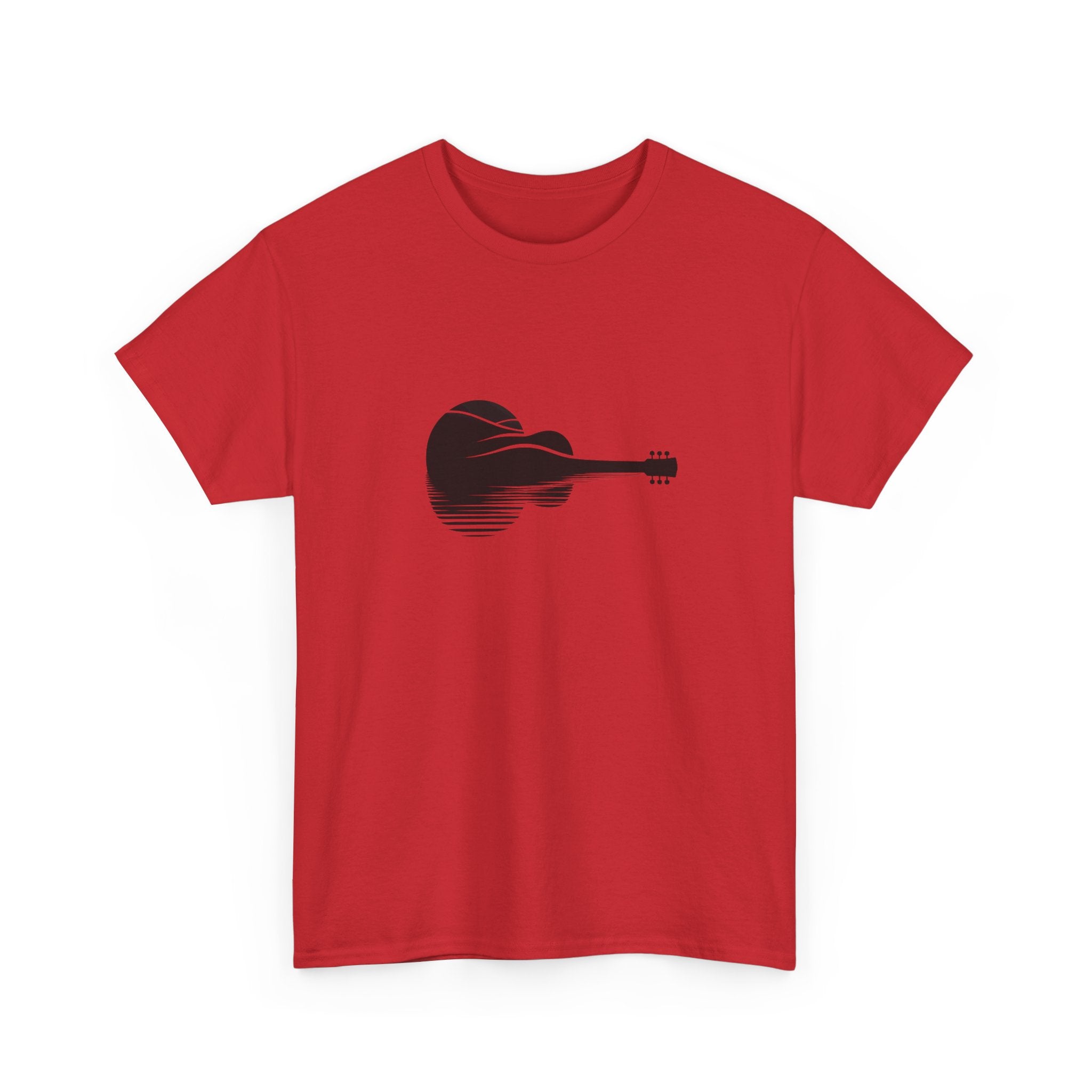 Guitar Silhouette Tee – Minimal Acoustic Music T-Shirt