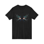 Fairy Mirror V-Neck Tee — Ethereal Twin Fairy Graphic Shirt