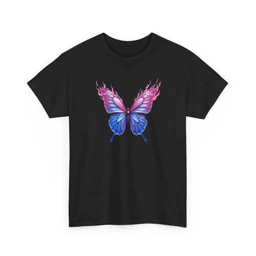 Butterfly Graphic Tee — Pink & Blue Watercolor Butterfly Shirt