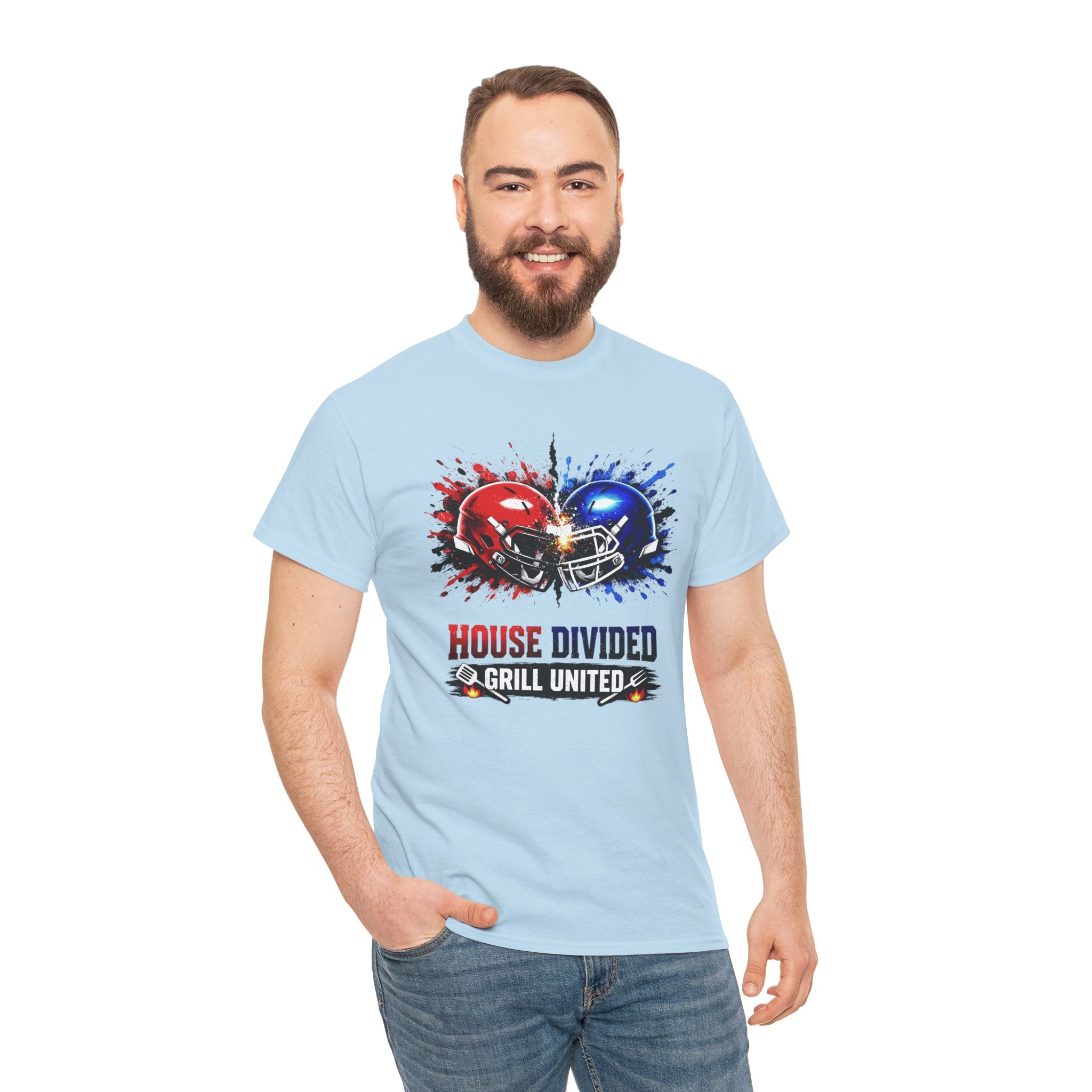 House Divided Football Tee — 'House Divided, Grill United' Rivalry T‑Shirt