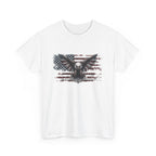 Patriotic Eagle T-Shirt — Distressed American Flag Graphic