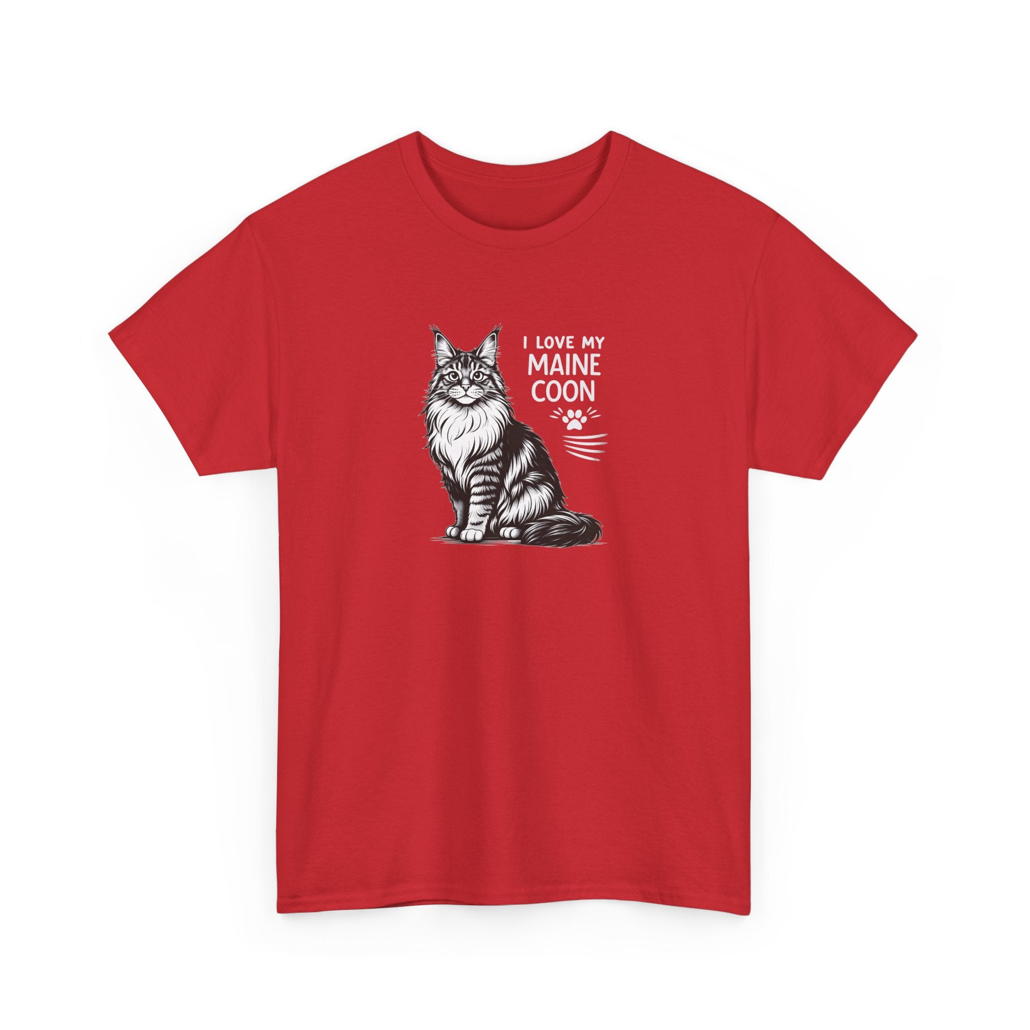 Maine Coon Cat T-Shirt — "I Love My Maine Coon" Tee