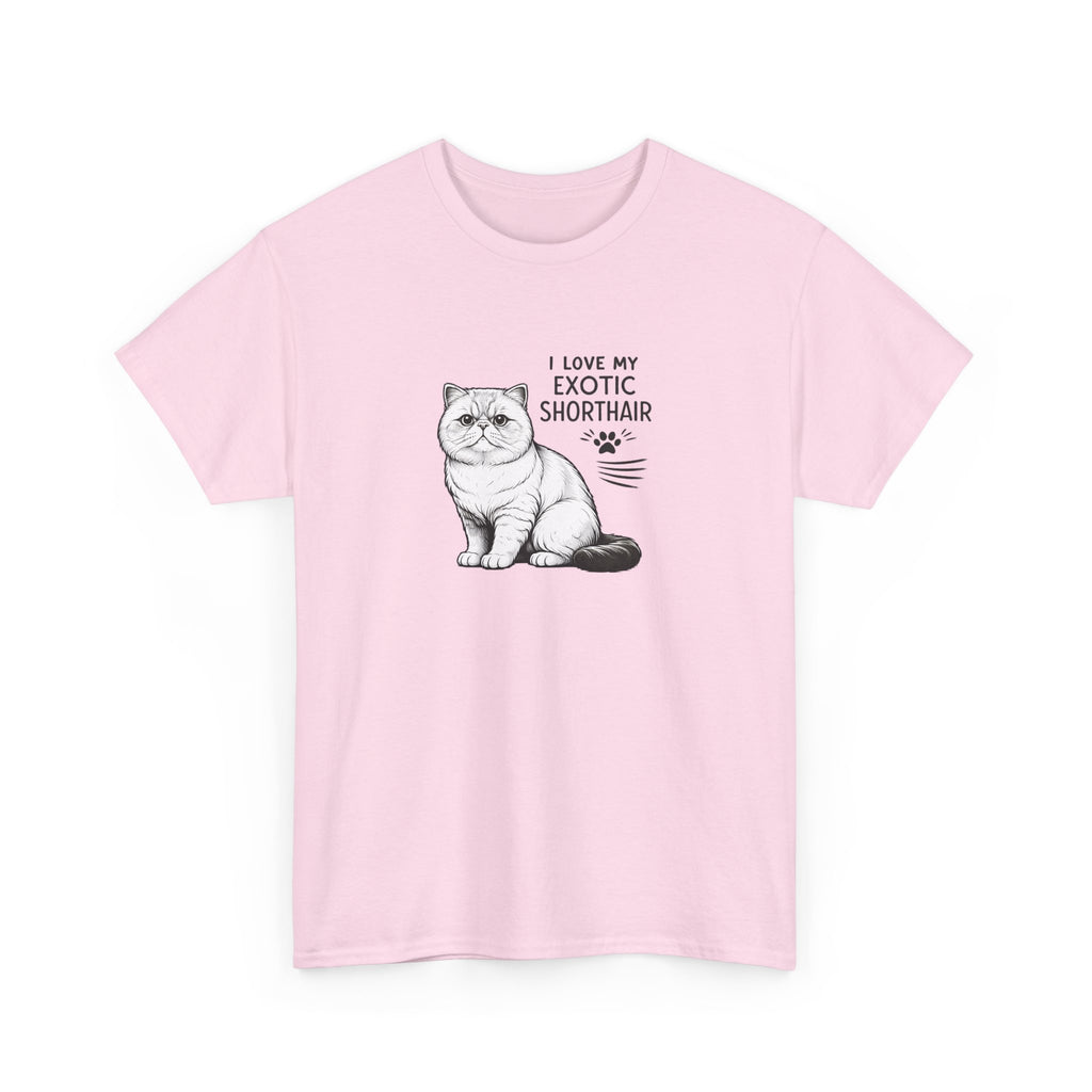 Exotic Shorthair Cat T-Shirt — "I Love My Exotic Shorthair" Cat Lover Tee