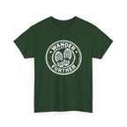 T-Shirt — 'Wander Further' Hiking Boots Graphic Tee — Outdoor Adventure Shirt