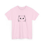 Cat Face Graphic Tee – Cute Minimalist Kitten T-Shirt