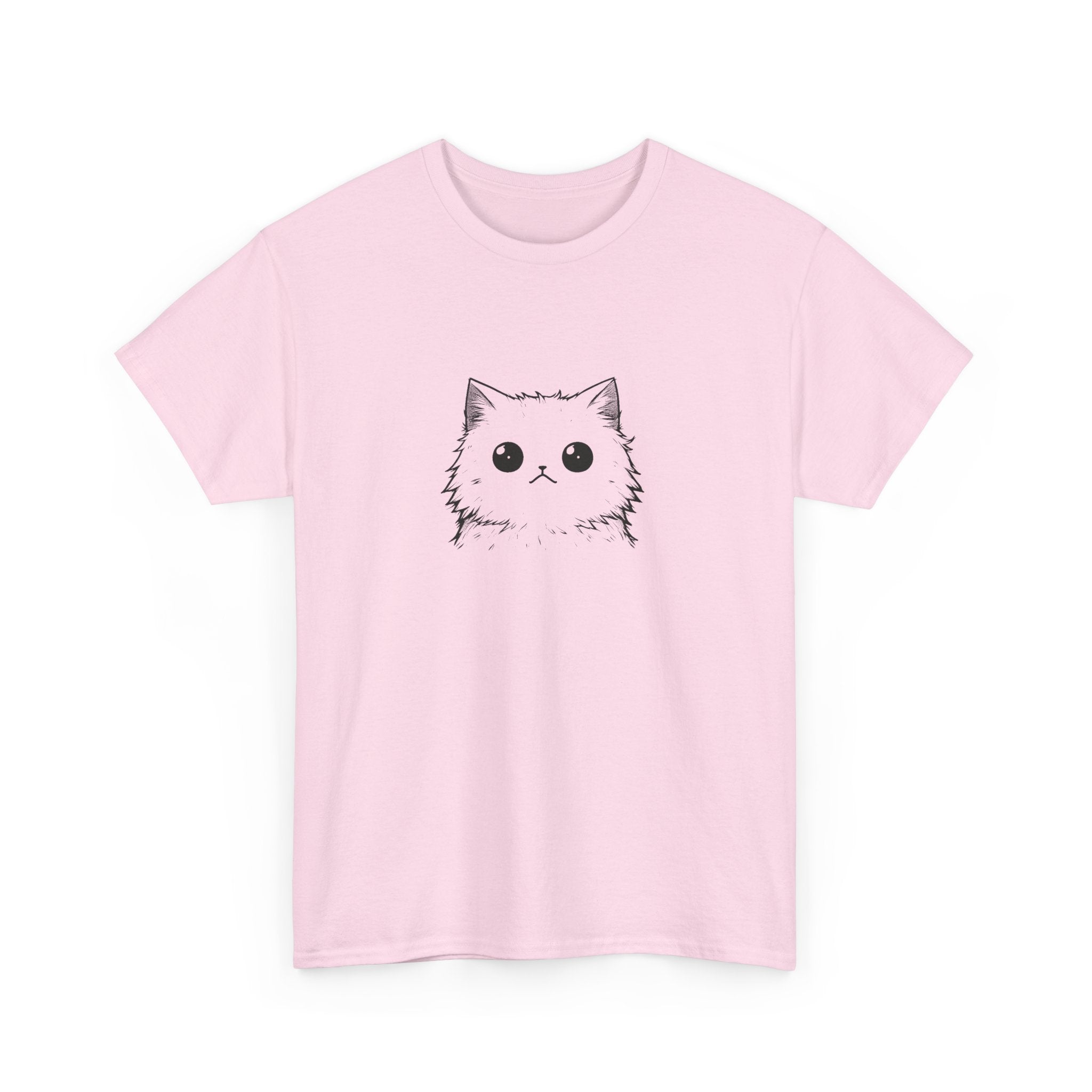 Cat Face Graphic Tee – Cute Minimalist Kitten T-Shirt